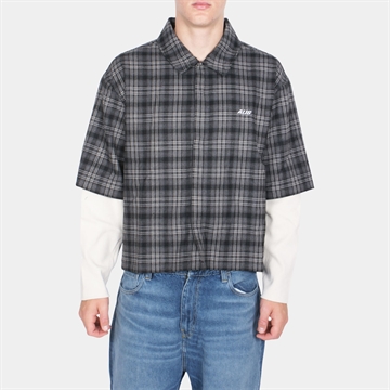 Alis Tody Double Layered Shirt Grey / Black Tartan